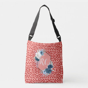 Sac Ajustable Coeurs rouges uniques sur rose et motif Personnali