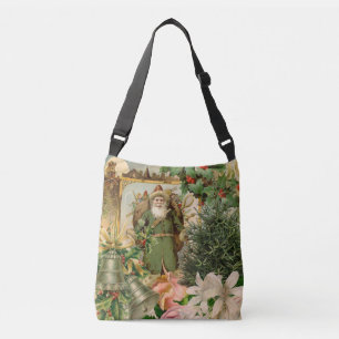 Sac Ajustable Collage de Noël Père Noël vert de l'ancien monde A