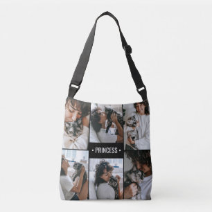 Sac Ajustable Collage de photos de chats personnalisé avec monog