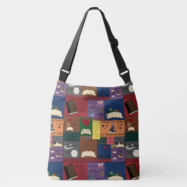 Sac Ajustable Collage d'intoxiqué de livre (Devant)