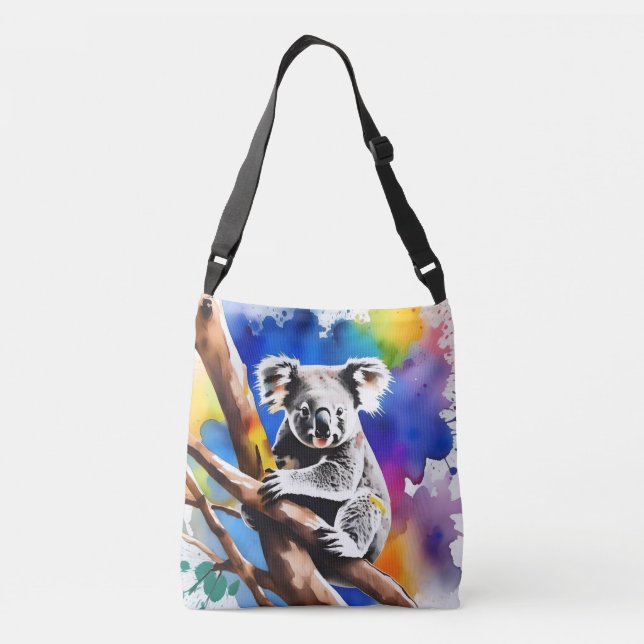 Sac Ajustable Coloré Koala Bear Aquarelle Splash, (Dos)