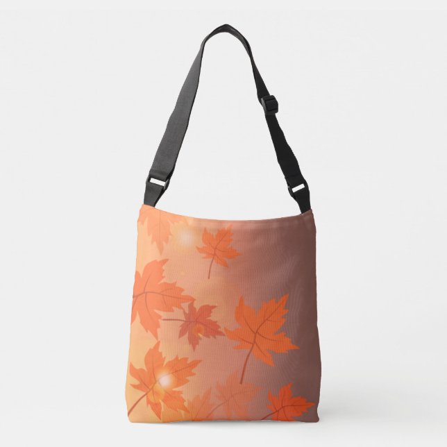 Sac Ajustable Conception d'automne avec feuilles d'érable et eff (Devant)
