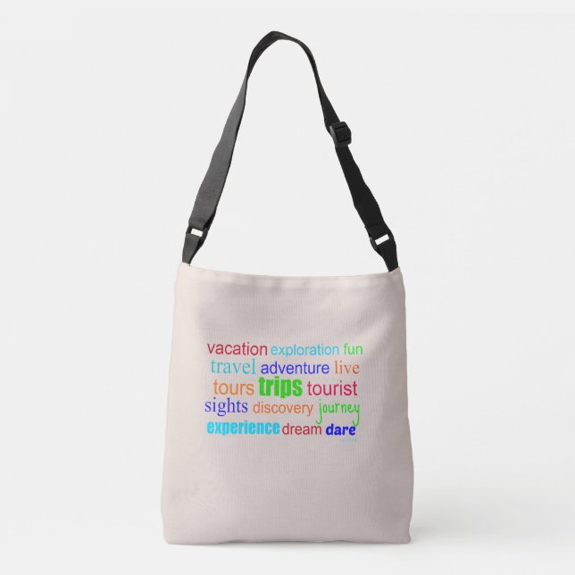 Sac Ajustable Conception de mots de destination de voyage (Dos)