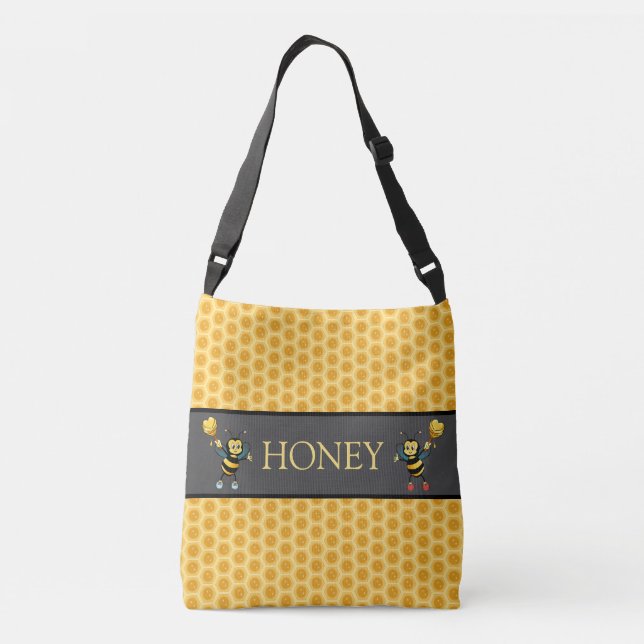 Sac Ajustable Conception de nid d'abeille moderne & abeilles bou (Dos)