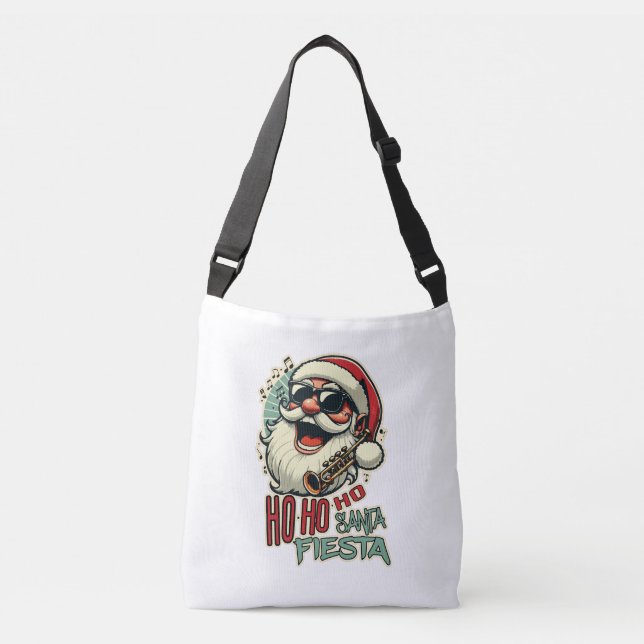 Sac Ajustable Cool drôle Père Noël avec lunettes de soleil - Ho- (Devant)