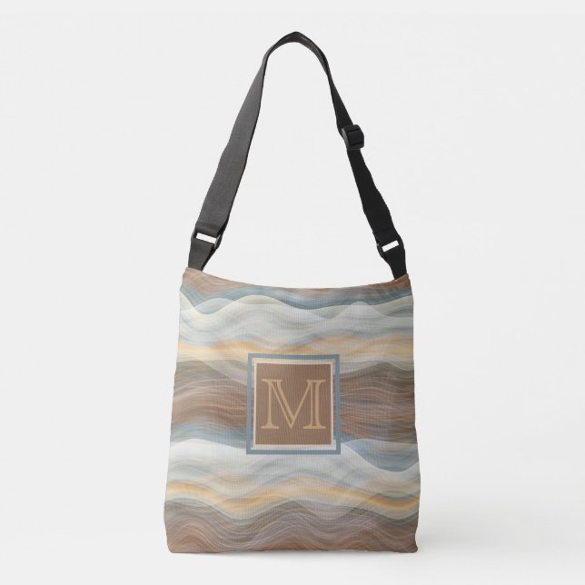 Sac Ajustable Cool personnalisé Retro Abstrait Artistic Waves Mo (Devant)