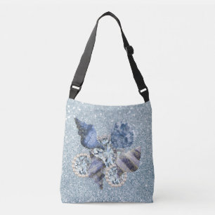 Sac Ajustable Coquillages et bijoux bleu aigue-marine Faux paill
