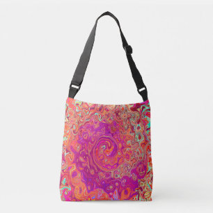 Sac Ajustable Corail Abstrait rétro et spirale de marbre pourpre