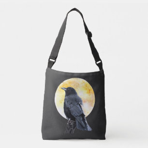 Sac Ajustable Corbeau perché et Pleine lune