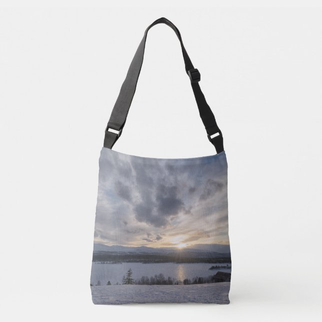 Sac Ajustable Coucher de soleil sur un lac gelé (Devant)