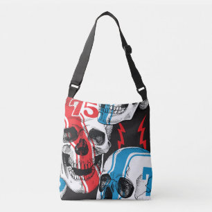 Sac Ajustable Crâne de course : Rébellion Vintage sans couture.