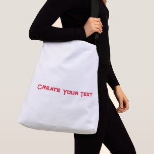 Sac Ajustable Créer votre texte Imprimé Couleur rouge Texte Shop