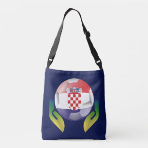 Sac Ajustable Croatie football entre des mains protégées
