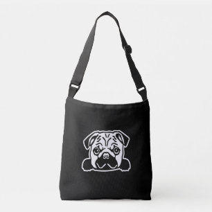 Sac Ajustable Croquis de visage de chien mignon Carlin Amateur