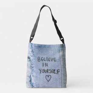 Sac Ajustable Croyez en vous Blue Denim Motivational