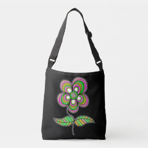 Sac Ajustable Cute Psychedelic Vintage Flower Art