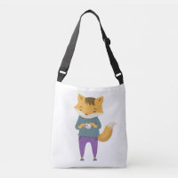 Cute renard avec tasse de thé