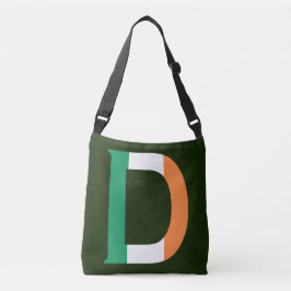 Sac Ajustable D Monogramme superposé sur le drapeau irlandais cb