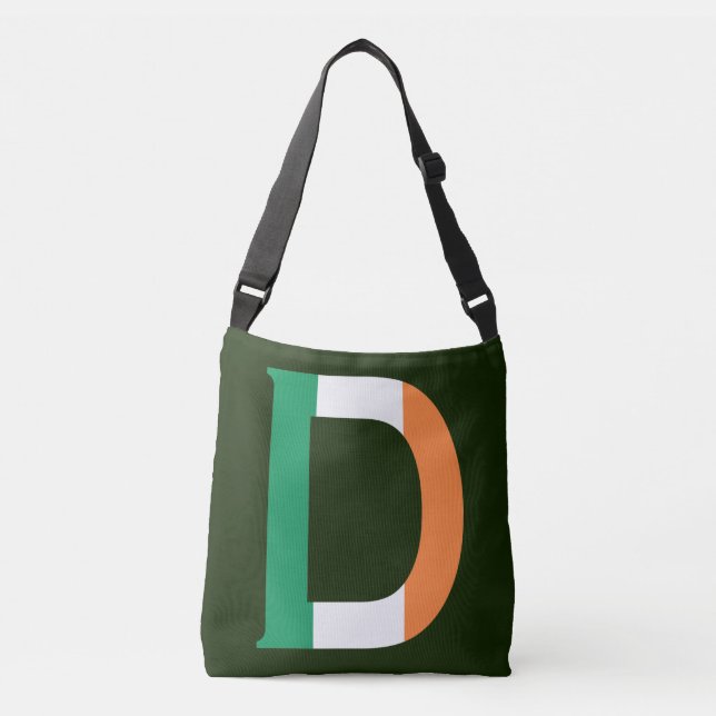 Sac Ajustable D Monogramme superposé sur le drapeau irlandais cb (Devant)