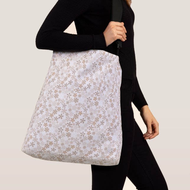 Sac Ajustable Daisy Flowers Beige Floral Aesthetic Ditsy Tan (De près)