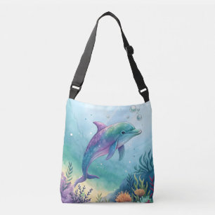 Sac Ajustable Dauphin peint à l'aquarelle