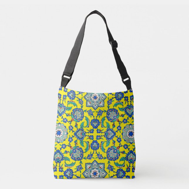 Sac Ajustable Décor traditionnel bleu symétrique ottoman (Devant)