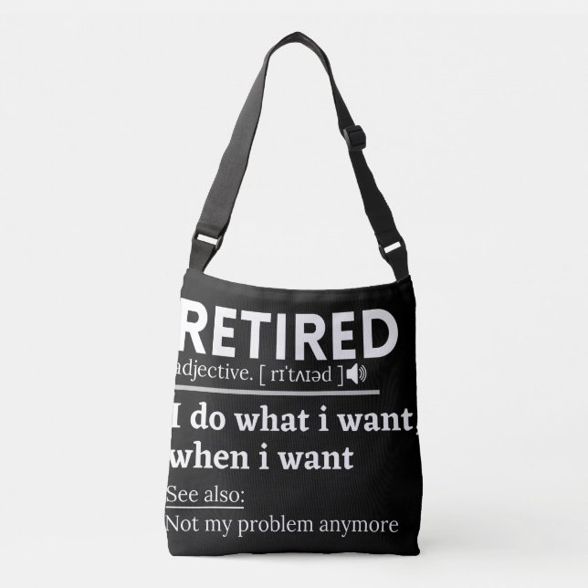 Sac Ajustable définition à la retraite, drôle de retraite, retra (Devant)