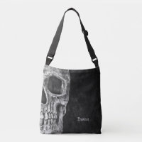 Demi-Crâne gothique Cool noir et blanc Grunge