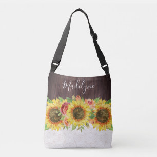 Sac Ajustable Dentelle de tournesol Bois Rustique Floral