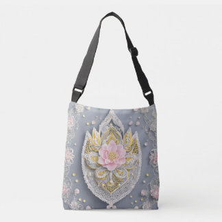 Sac Ajustable Dentelle en verre gris AI art