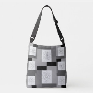 Sac Ajustable Design graphique noir, blanc et gris