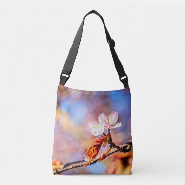 Sac Ajustable Deux Fleurs Extraordinaires Sakura. Rose, Arrière  (Devant)