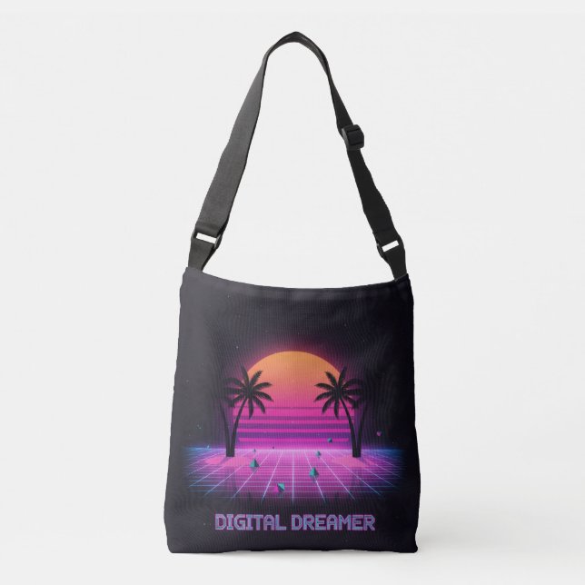 Sac Ajustable Digital Dreamer Eco-Friendly Tote | Aesthetic Bag (Devant)
