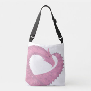 Sac Ajustable Dragon de coeur rose sur blanc