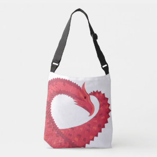 Sac Ajustable Dragon de coeur rouge en blanc