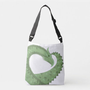 Sac Ajustable Dragon de coeur vert olive blanc
