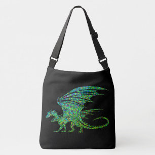 Sac Ajustable Dragon Extraordinaire en mosaïque verte