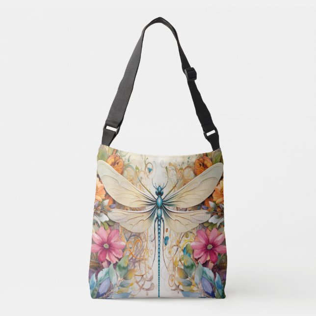 Sac Ajustable Dragonfly Et Fleurs sauvages (Devant)