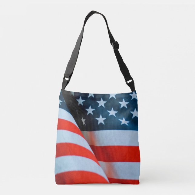 Sac Ajustable Drapeau américain rouge blanc et bleu (Dos)