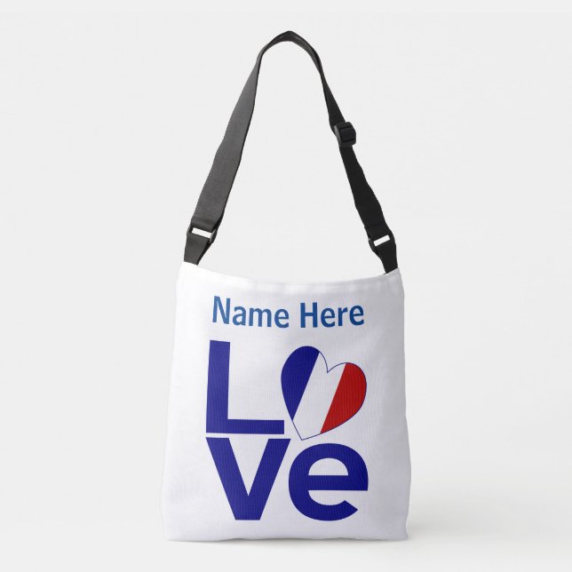 Sac Ajustable Drapeau Rose français personnalisé (Devant)