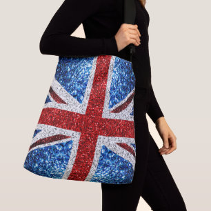 Sac Ajustable Drapeau rouge bleu blanc brillant parties scintill