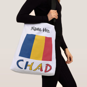 Sac Ajustable Drapeau tchadien Chad Personnalisation noire