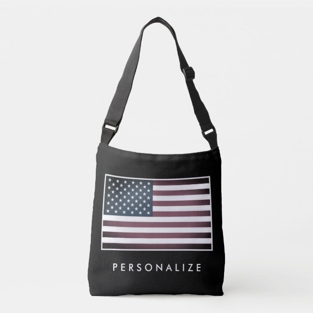 Sac Ajustable Drapeau vintage américain personnalisé (Devant)