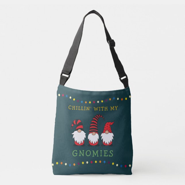 Sac Ajustable Drôle Chillin' avec mon jeu de Noël Gnomies | Cr (Devant)
