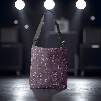 Sac Ajustable Éffrayant Cute Dancing Skeleton Notes musicales Ha
