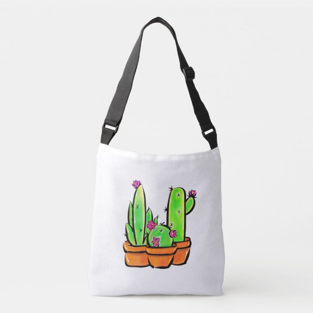 Sac Ajustable Élégant boho Cactus cactus cactus succulents (Devant)
