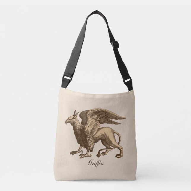 Sac Ajustable Élégant Griffin Brown et beige - Bête légendaire (Devant)