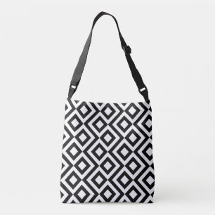 Sac Ajustable Élégant méandre tout-dessus-impression noir et bla