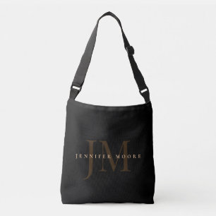 Sac Ajustable Élégant Monogramme professionnel en or noir
