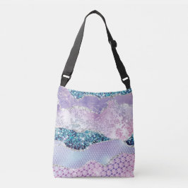 Sac Ajustable Élégant Monogramme Rose Parties scintillant rose l